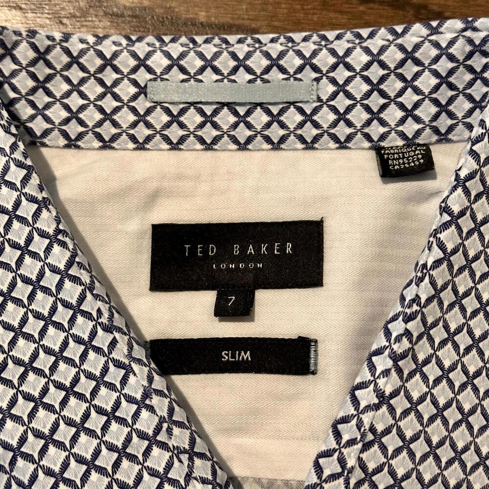NWOT Ted Baker Short Sleeve Printed Shirt Size 7 - Picture 3 of 6
